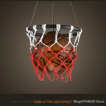 DecorBites™ Basketball Pendant Lights Hanging Lamp Home Deco Bar Cafe Shop Living Room Bedroom Kitchen