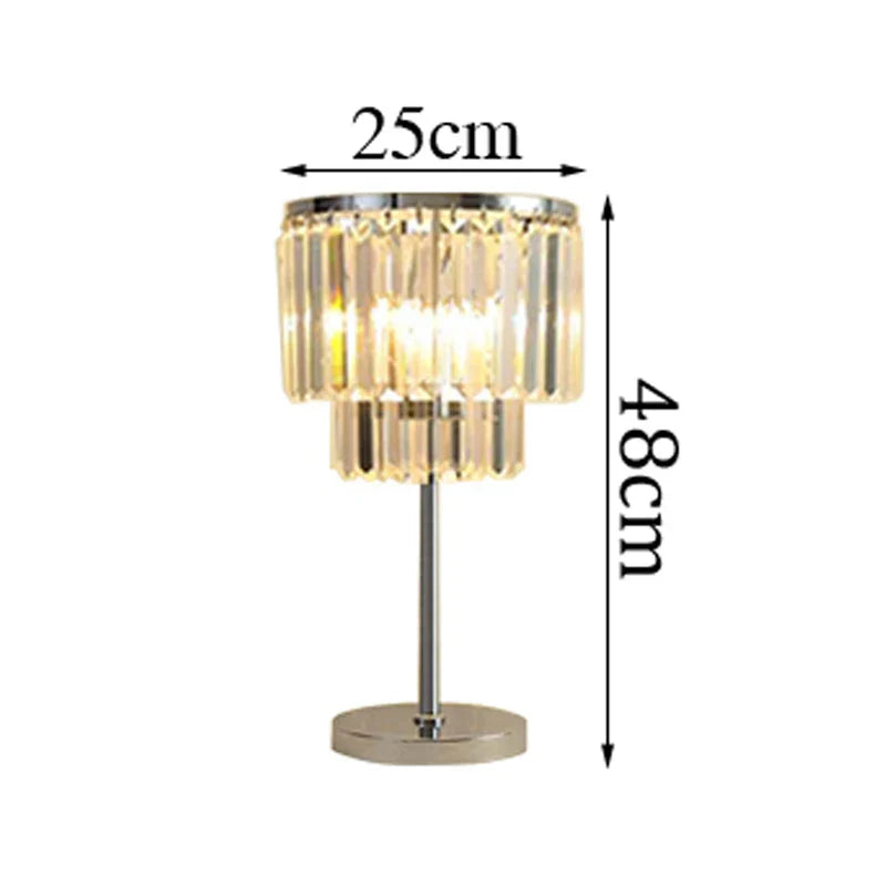 DecorBites™ Crystal Table Lamps: Modern Warm Living Room Study Desk Decor Fixtures