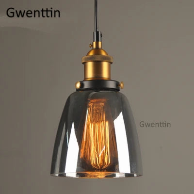 DecorBites™ Industrial Glass Pendant Light for Modern Home Decor