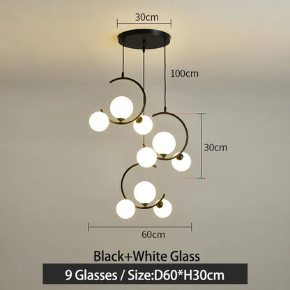DecorBites™ Glass Ball Pendant Light | Modern Nordic G9 LED Lamp for Living Room & Bedroom