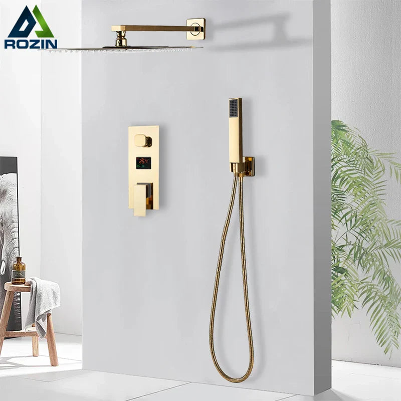 Gold Digital Shower System