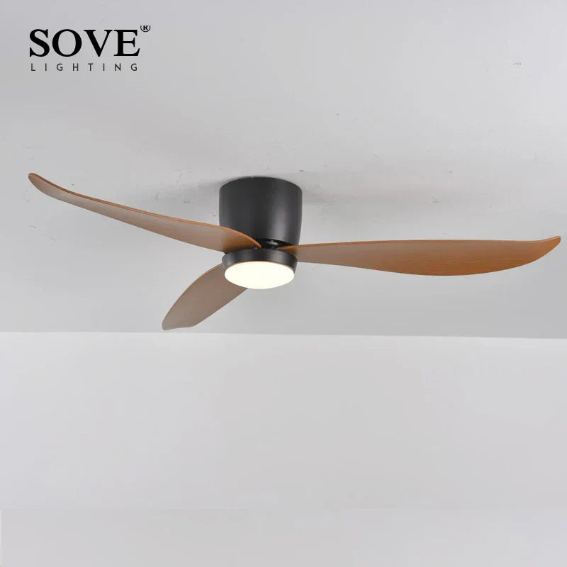 DecorBites™ LED Ceiling Fan with Remote Control, Modern Design, Bedroom Decor, 220V