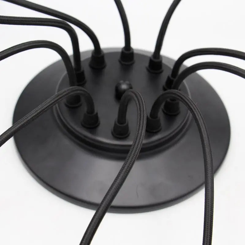Vintage Black Spider Pendant Chandelier in Iron