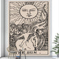 Decobites Tarot Card Psychedelic Tapestry Wall Hanging for Bohemian Home Decor