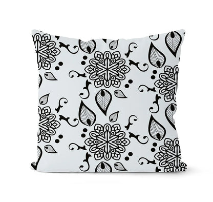 طقم أغطية وسائد هندسية باللونين الأبيض والأسود من DecorBites™ - وسادة لتزيين الأريكة المنزلية