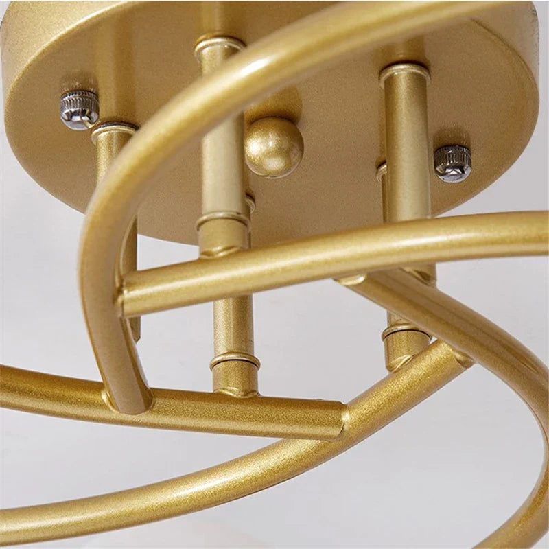 DecorBites™ Glass Bulb LED Ceiling Light Fixture for Modern Living Room and Kitchen