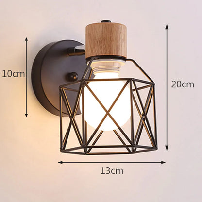 DecorBites™ Iron Cage LED Wall Light for Home Decor Indoor Lighting Fixture