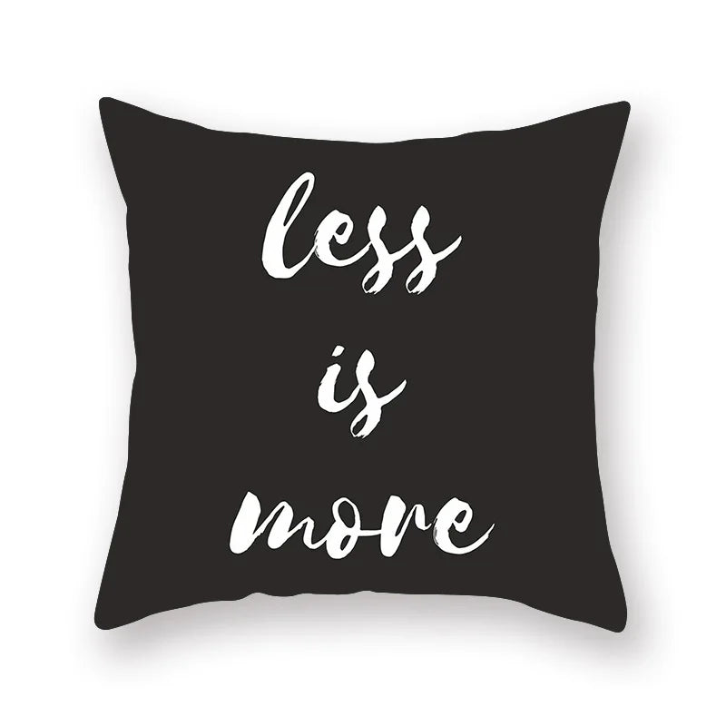 Funda de cojín geométrica negra DecorBites™ | Fundas decorativas para sofá | Cojín decorativo para sala de estar