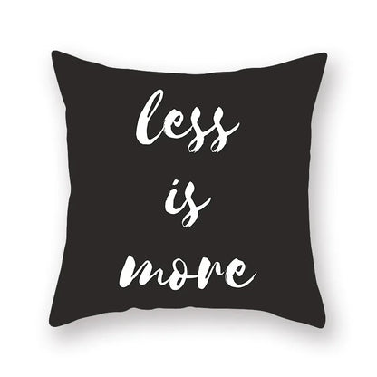 Funda de cojín geométrica negra DecorBites™ | Fundas decorativas para sofá | Cojín decorativo para sala de estar