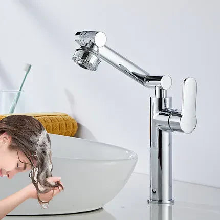 Grifo de baño DecorBites™ dorado y negro con mezclador de agua fría y caliente - Montaje sobre encimera