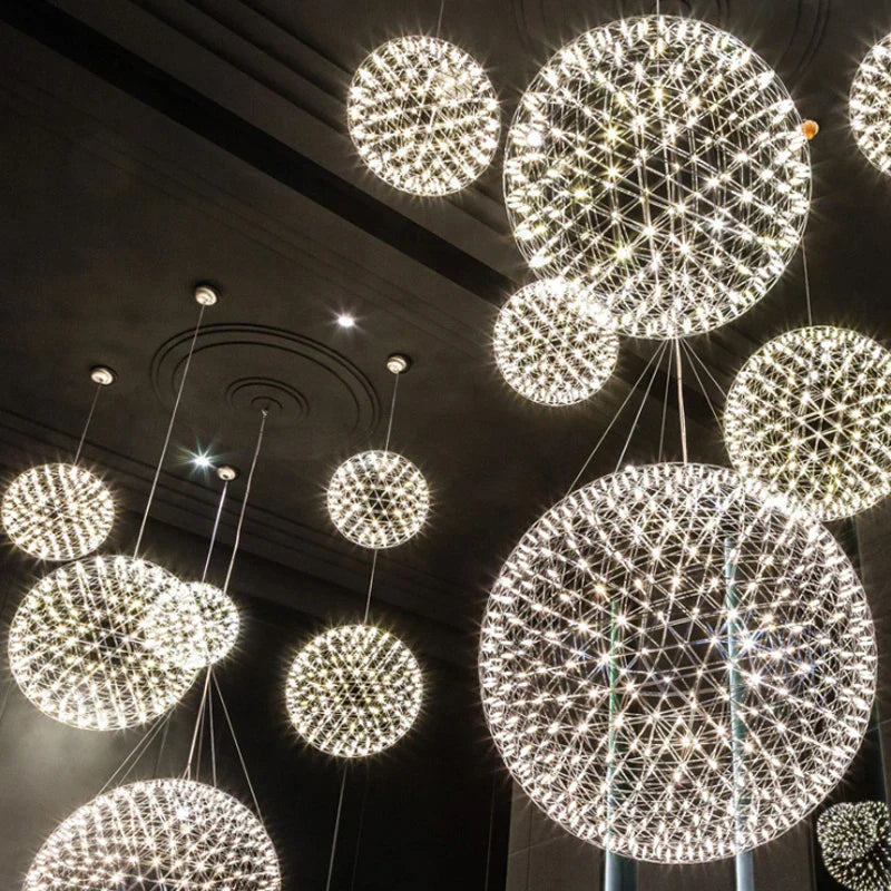 DecorBites™ Gypsophila Sparkball Pendant Lights – Indoor Living Room Cafe Lighting Fixture