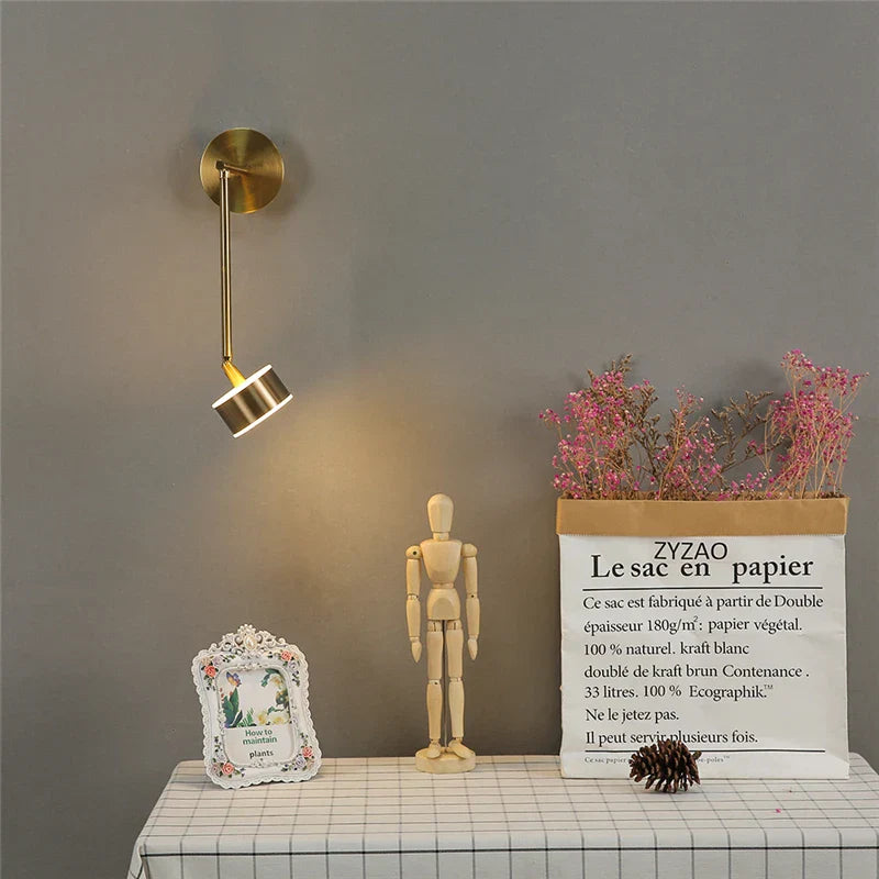 DecorBites™ Adjustable Direction Simple LED Wall Light - Nordic Gold Iron Art Wall Lamp