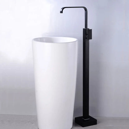 صنبور حوض ديكوربايتس™ الأسود الطويل بمقبض واحد لخلاط الماء الساخن والبارد