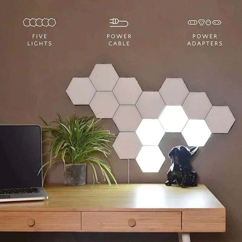 DecorBites™ Honeycomb Modular Quantum Sconces LED Panel Lights
