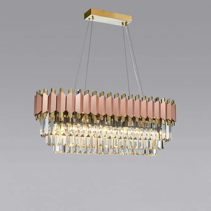 DecorBites™ E14 LED Crystal Stainless Steel Rose Gold Pendant Lights
