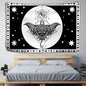 Decobites Black & White Tarot Witchcraft Tapestry | Bohemian Hippie Mandala Wall Decor