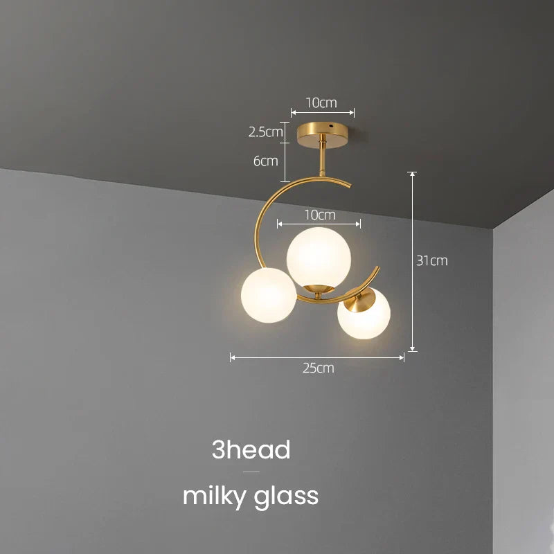 Decorbites™ Gold-Glas-Kugelleuchter für Wohnzimmer Küche Schlafzimmer - 220V 110V