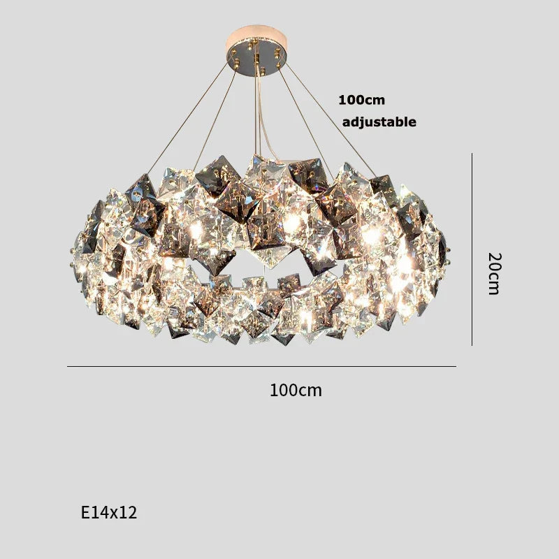 DecorBites™ Crystal Dimmable LED Chandelier in Gold and Silver Finishes