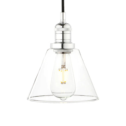 Decorbites™ Klar-Glas-Trichter-Kegelleuchte - Industrielle Vintage 1-Licht-Deckenleuchte
