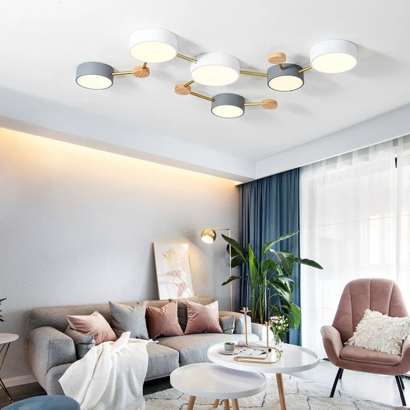 DecorBites™ LED Wood Ceiling Chandelier for Living Room, Bedroom, Kids Room Decor