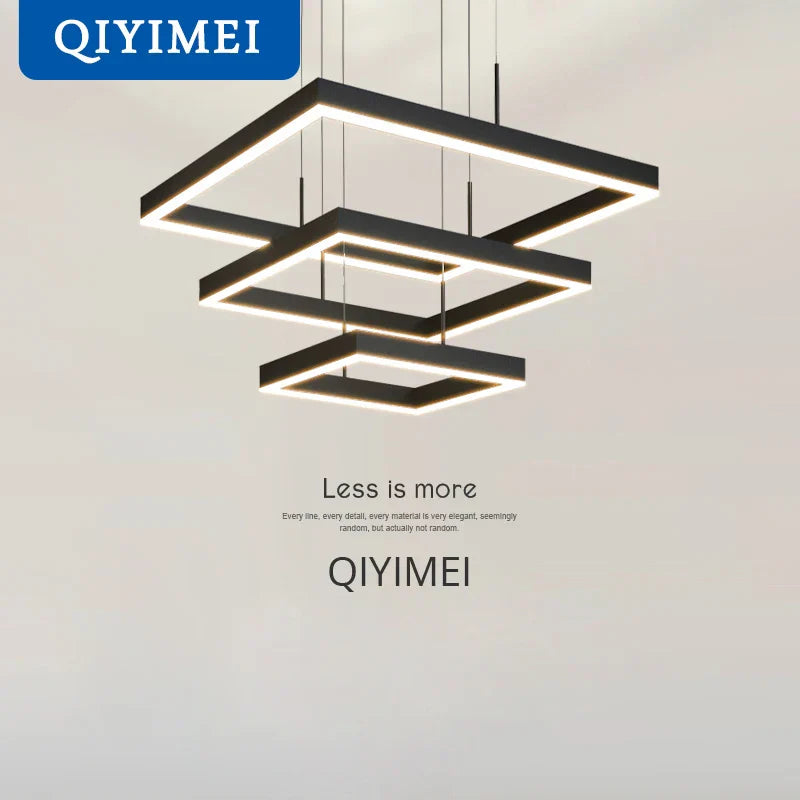 DecorBites™ LED Chandelier: Modern Aluminum Luster Lamps for Bedroom, Hall, Dining, Living Room