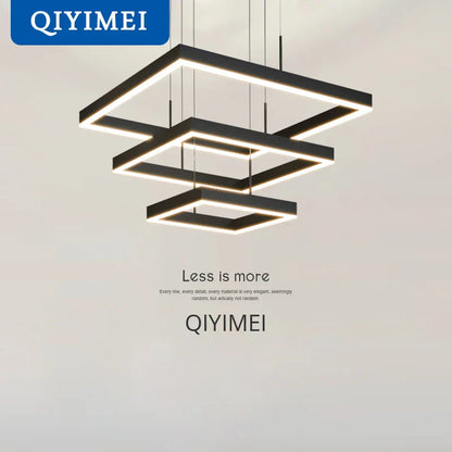 DecorBites™ LED Chandelier: Modern Aluminum Luster Lamps for Bedroom, Hall, Dining, Living Room