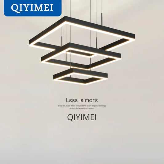 DecorBites™ LED Chandelier: Modern Aluminum Luster Lamps for Bedroom, Hall, Dining, Living Room