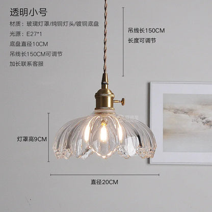 DecorBites™ Green Glass Hanging Lamp - Copper Nordic Modern Pendant Lights for Bedroom, Bar, Restaurant