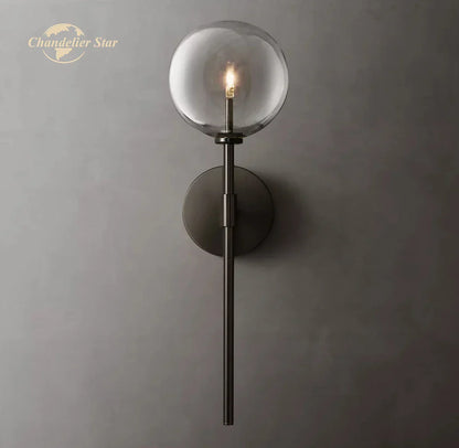DecorBites™ LED Glass Globe Wall Sconce Modern Indoor Light Fixture Decoration Bedroom Living Room