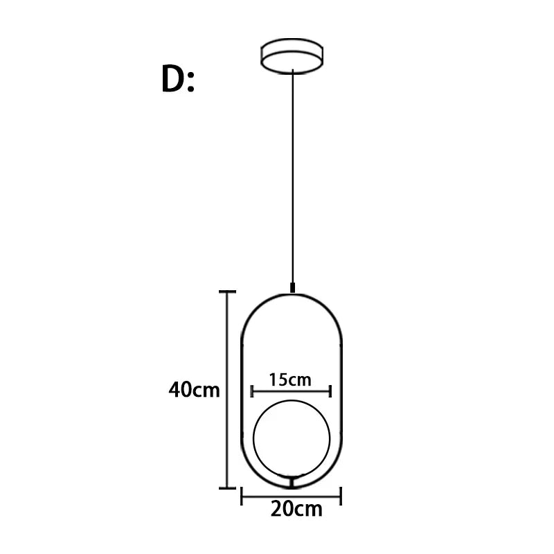 Lámpara colgante LED de bola de cristal DecorBites™ para bares y restaurantes - Estilo nórdico