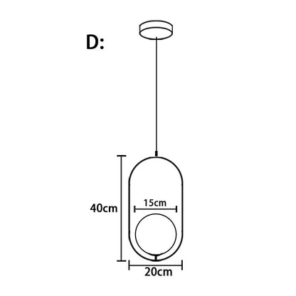 Lámpara colgante LED de bola de cristal DecorBites™ para bares y restaurantes - Estilo nórdico