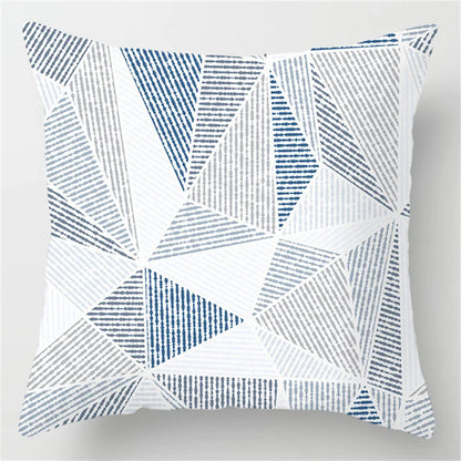 أغطية وسائد DecorBites™‎ بخطوط هندسية رخامية زرقاء لتزيين أريكة السيارة