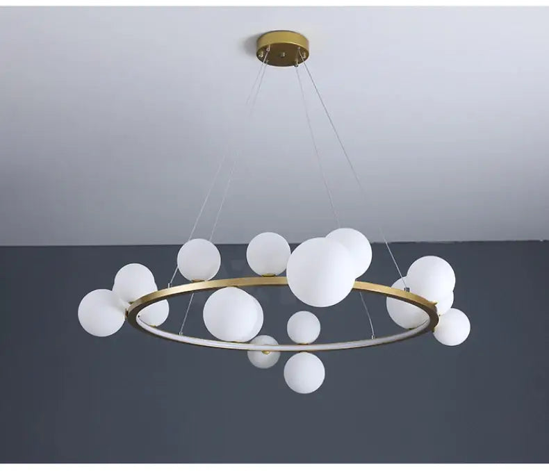 DecorBites™ Modern LED Glass Chandelier with Adjustable Cord