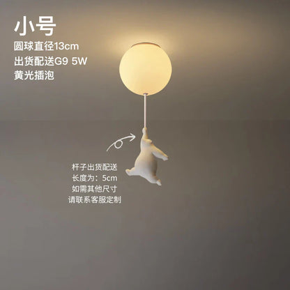 ديكوربايتس™ إضاءة سقف LED على شكل دب: دفء كرتوني عصري لغرف الأطفال وغرف النوم وغرف المعيشة