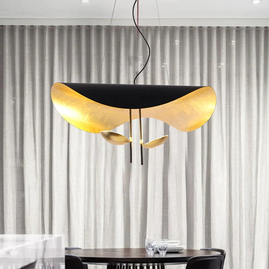 DecorBites™ Lederam Manta Pendant Lamp - Industrial Retro Design, White & Black.