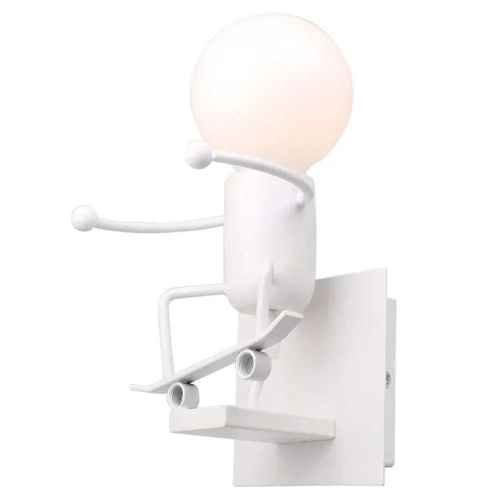 Aplique de pared LED creativo DecorBites™ para interiores, estilo moderno, de hierro, casquillo E27