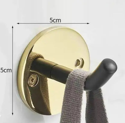 DecorBites™ Brushed Gold Stainless Steel Robe Hook Wall Mounted Bathroom Hardware Hanger