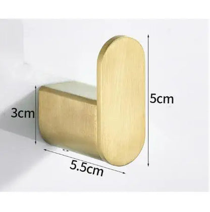 DecorBites™ Brushed Gold Stainless Steel Robe Hook Wall Mounted Bathroom Hardware Hanger