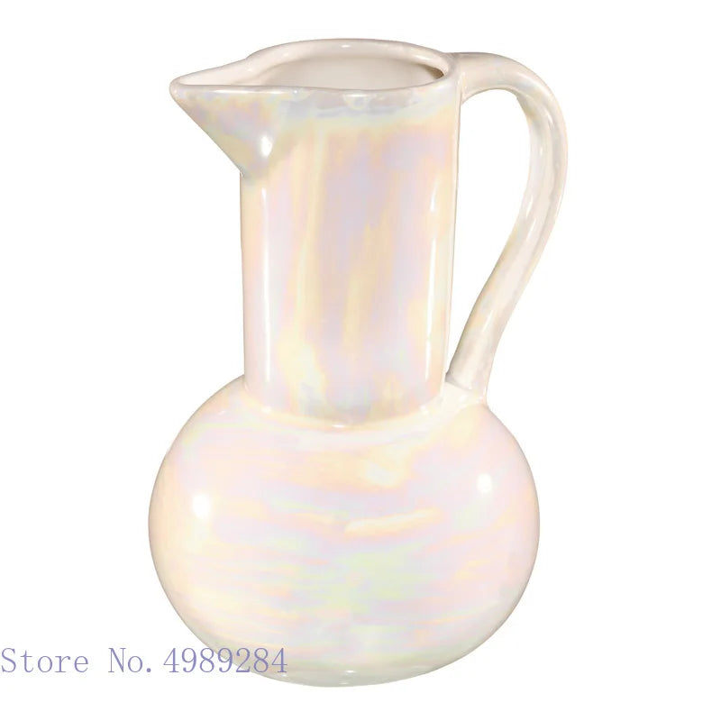 DecorBites™ Ceramic Shell Vase - White Gloss - Abstract Irregular Design for Home Decor