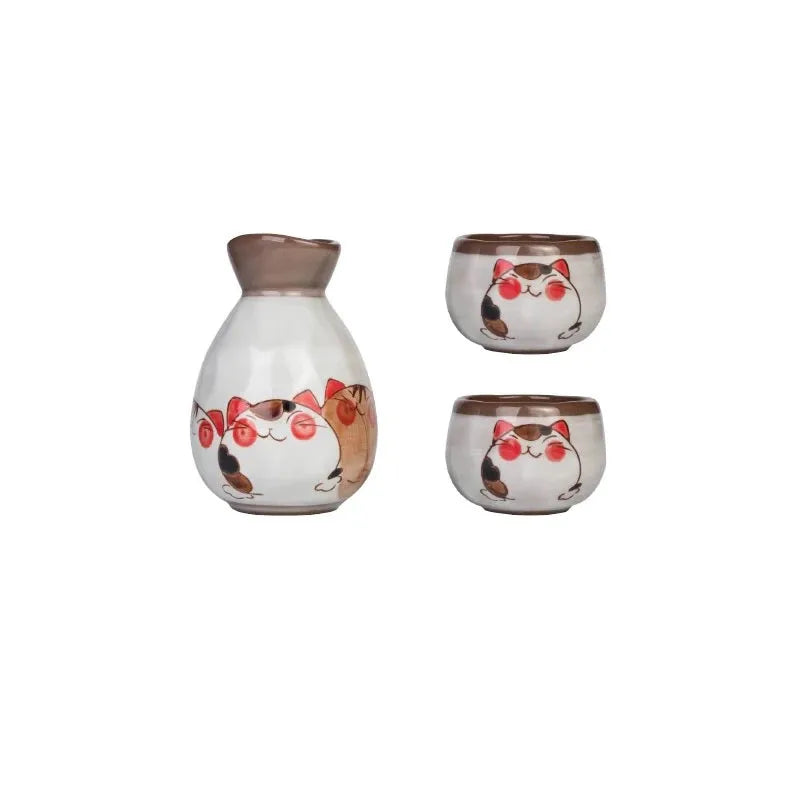DecorBites™ Japanese Ceramic Sake Wine Cup Set - KL-001 | Small Drinking Collection