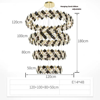 DecorBites™ Crystal Dimmable LED Chandelier in Gold and Silver Finishes