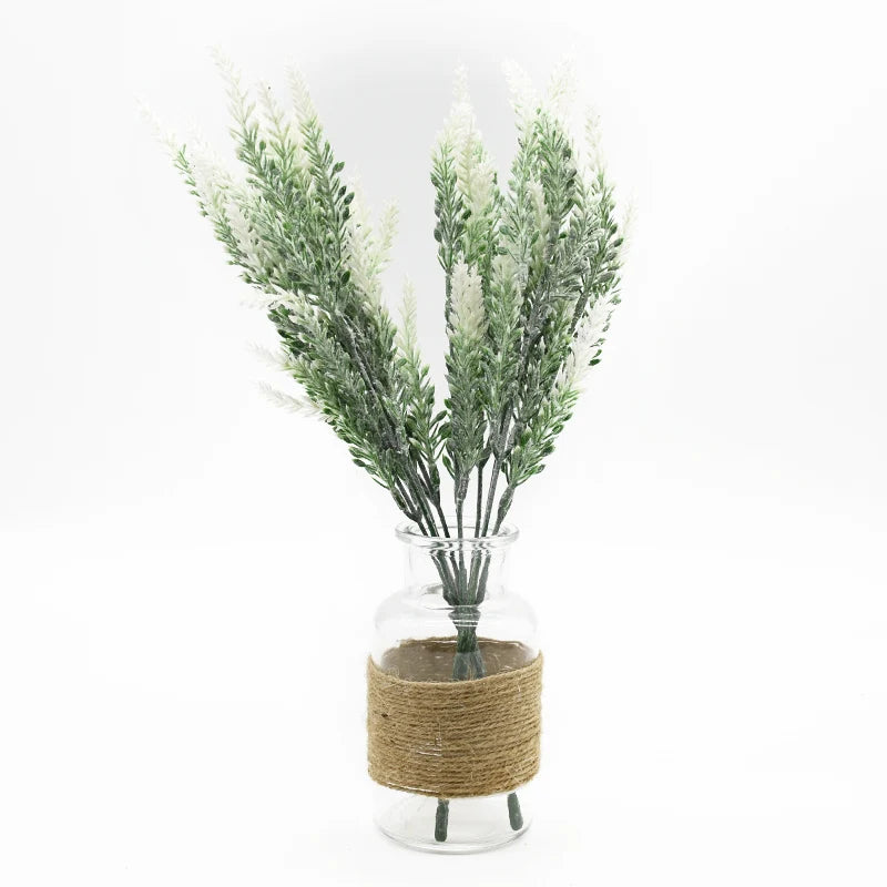 Decorbites™ Jarrón de Lavanda: Flores Artificiales Decoración para el Hogar Decoración de Boda Maceta Decorativa con Flores