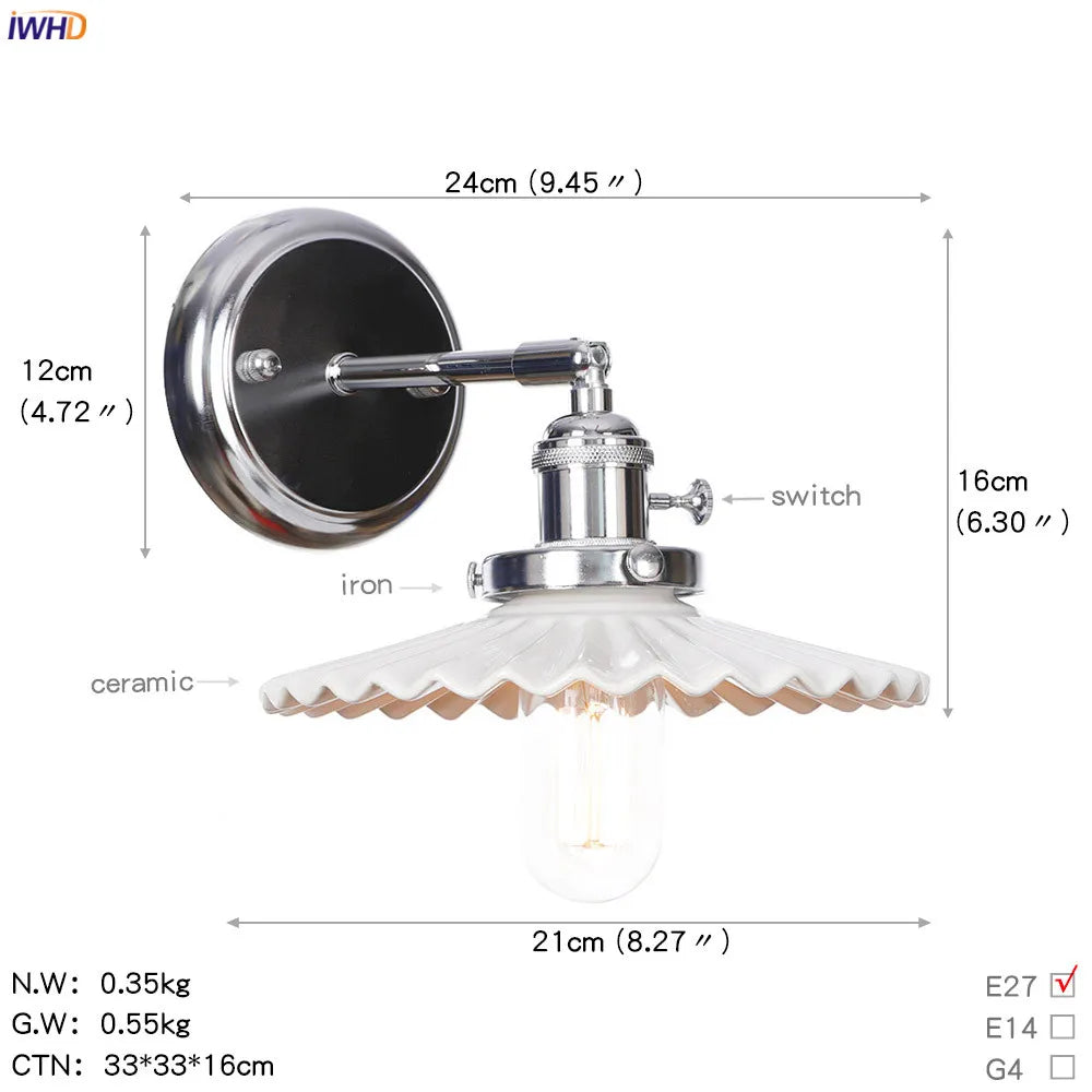 DecorBites™ Amber Glass Ball Wall Lights - Modern LED Wall Lamp for Home Bedroom Mirror Stair