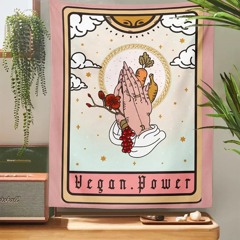 Decobites Sun Tarot Tapestry Wall Hanging: Boho Witchcraft Decor for Home, Dorm, Girls.