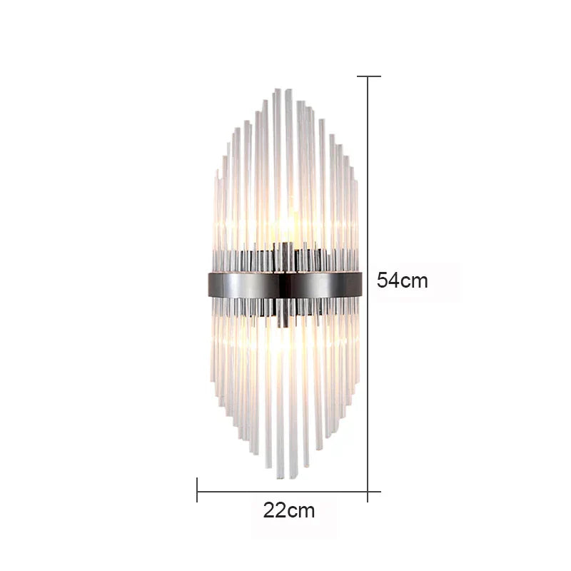 DecorBites™ Glass Rod Crystal Wall Lamp: Modern Nordic Light Luxury for Bedroom, Living Room