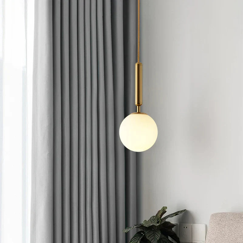 Lámpara colgante LED DecorBites™ con forma de bola de cristal para dormitorio y bar, moderna lámpara de techo colgante tipo globo.