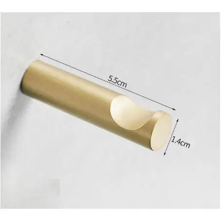 DecorBites™ Brushed Gold Stainless Steel Robe Hook Wall Mounted Bathroom Hardware Hanger