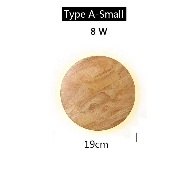DecorBites™ LED Wooden Wall Lamp: Modern Nordic Indoor Lighting for Bedroom Bedside
