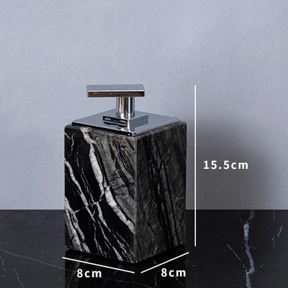 مجموعة حمام DecorBites™ المصنوعة من الرخام بحبيبات الخشب القديمة مع إكسسوارات فاخرة