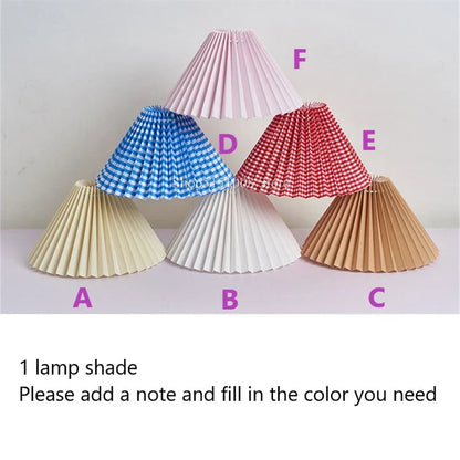 DecorBites™ Japanese Ceramic Table Lamps Living Room Pleated Skirt Lampshade Warm Bedroom Lighting